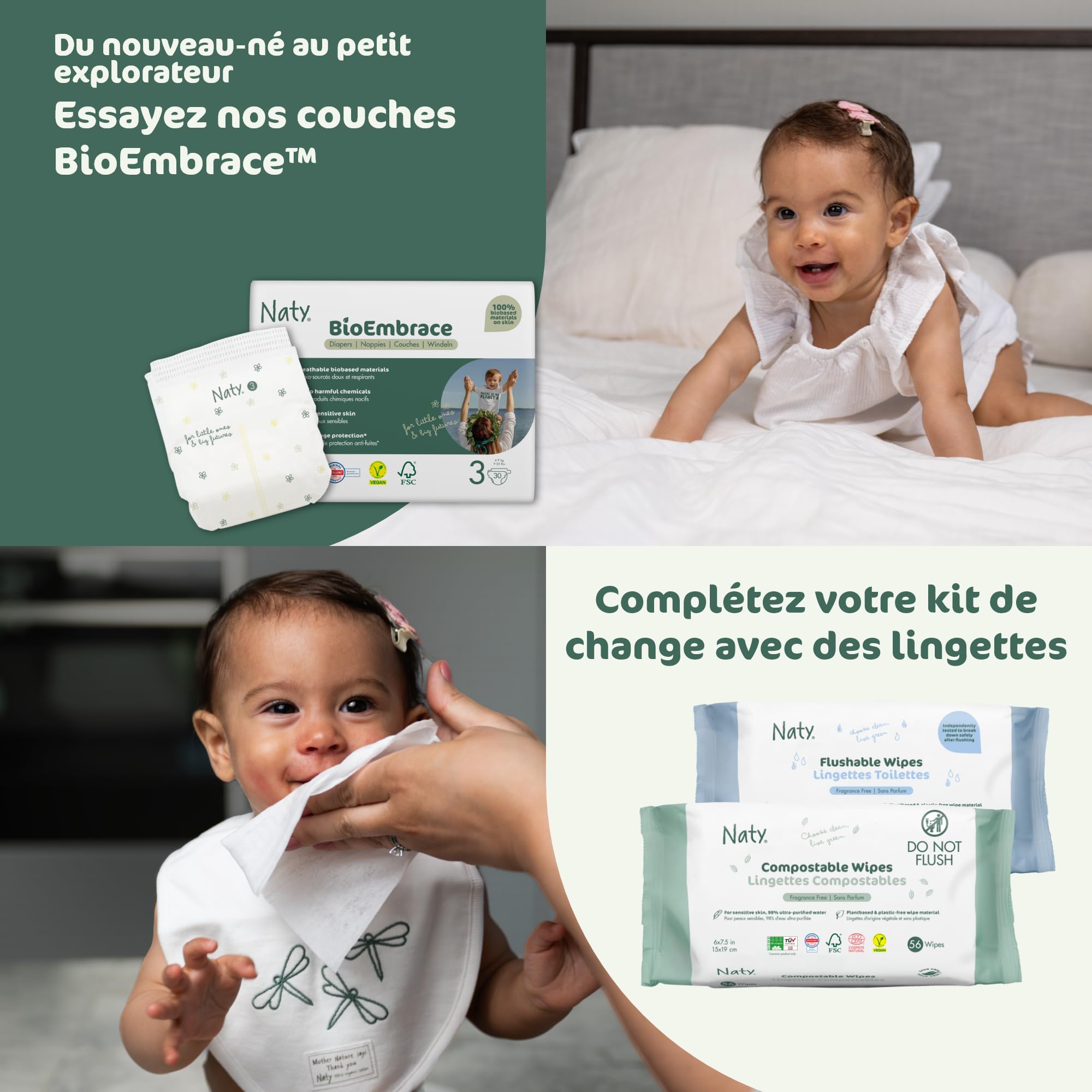 Naty FreeMovers Couches-Culottes, Taille 8 (17+ kg), 60 unités | Pour Peaux Sensibles, Pants Hypoallergéniques, Absorbantes, Protection Anti-Fuites jusqu'à 12h, Sans Parfum, Confort Stretch