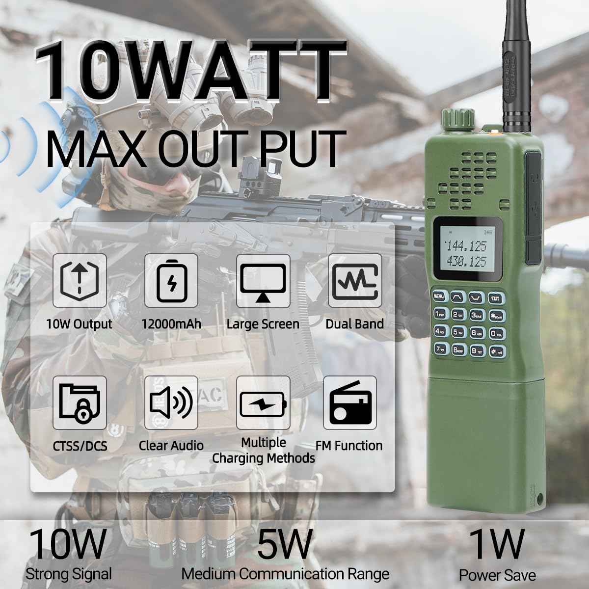 Baofeng Radio Ham Radio AR152 10W Powerful Handheld