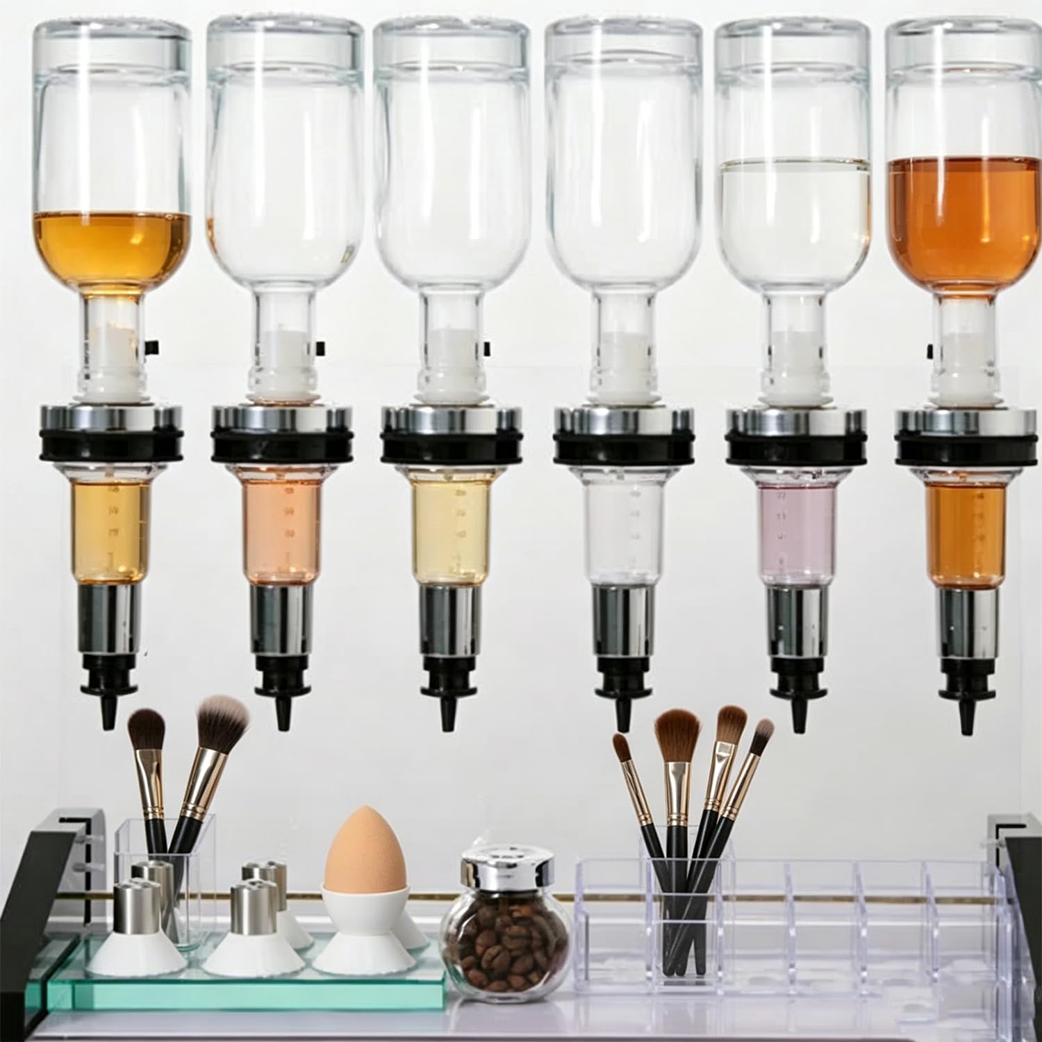 XueFulxion Versatile commercial filling device using transparent glass to present liquid original color.Detachable components allow thorough cleaning, for shops and bars. 6heads