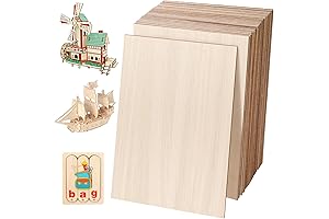 24 Pack Basswood Sheets: Your Ultimate Crafting Canvas for Woodworking Masterpieces