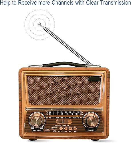 Miniatura 3 de ENUODA Antena FM telescópica de 7 secciones de 17 a 29.9 in, repuesto de antena de radio portátil, compatible con radio portátil interior, receptor