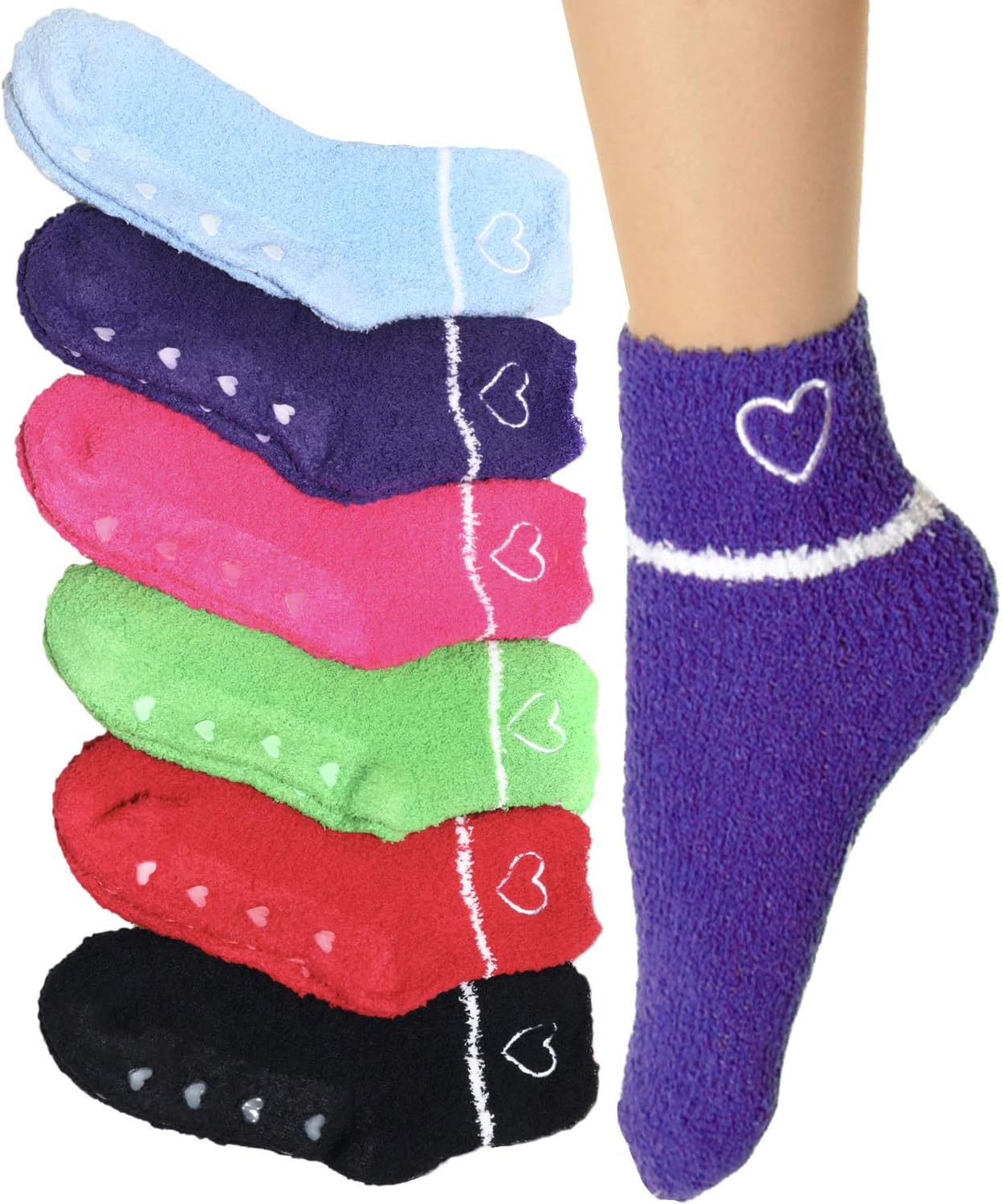 ToBeInStyle Women's Pack of 6 Assorted Style Winter Socks