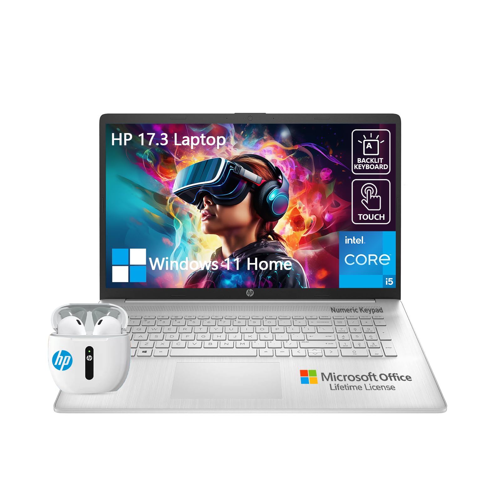 HP 17 inch Laptop Touch Screen, 17.3 Laptop Touchscreen