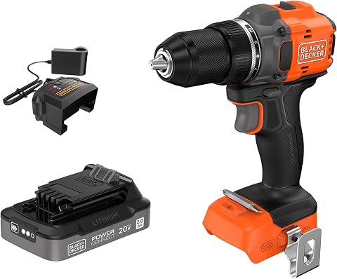 BLACK+DECKER 20V MAX POWERCONNECT Brushless Cordless Drill/Driver with 2Ah Battery and Charger