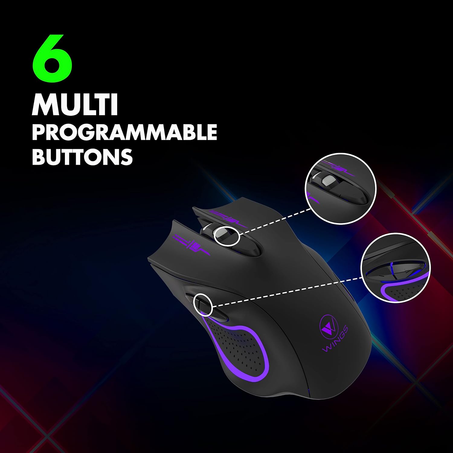 Wings Crosshair 100 with 6 Multi Programmable Buttons