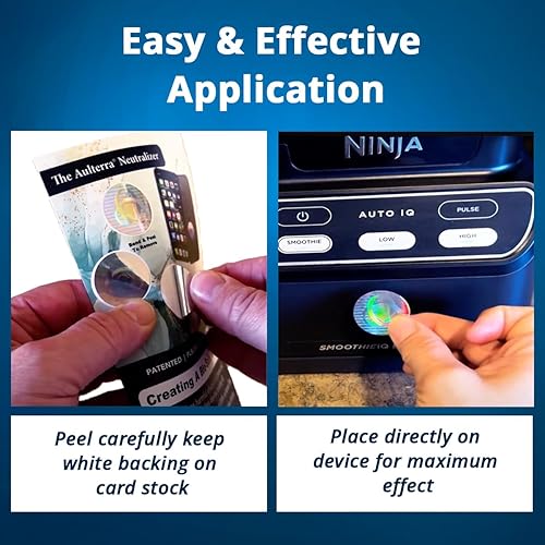 Miniatura 7 de Aulterra Adhesivo neutralizador EMF para teléfonos celulares, computadoras portátiles y dispositivos móviles para neutralizar efectos nocivos,