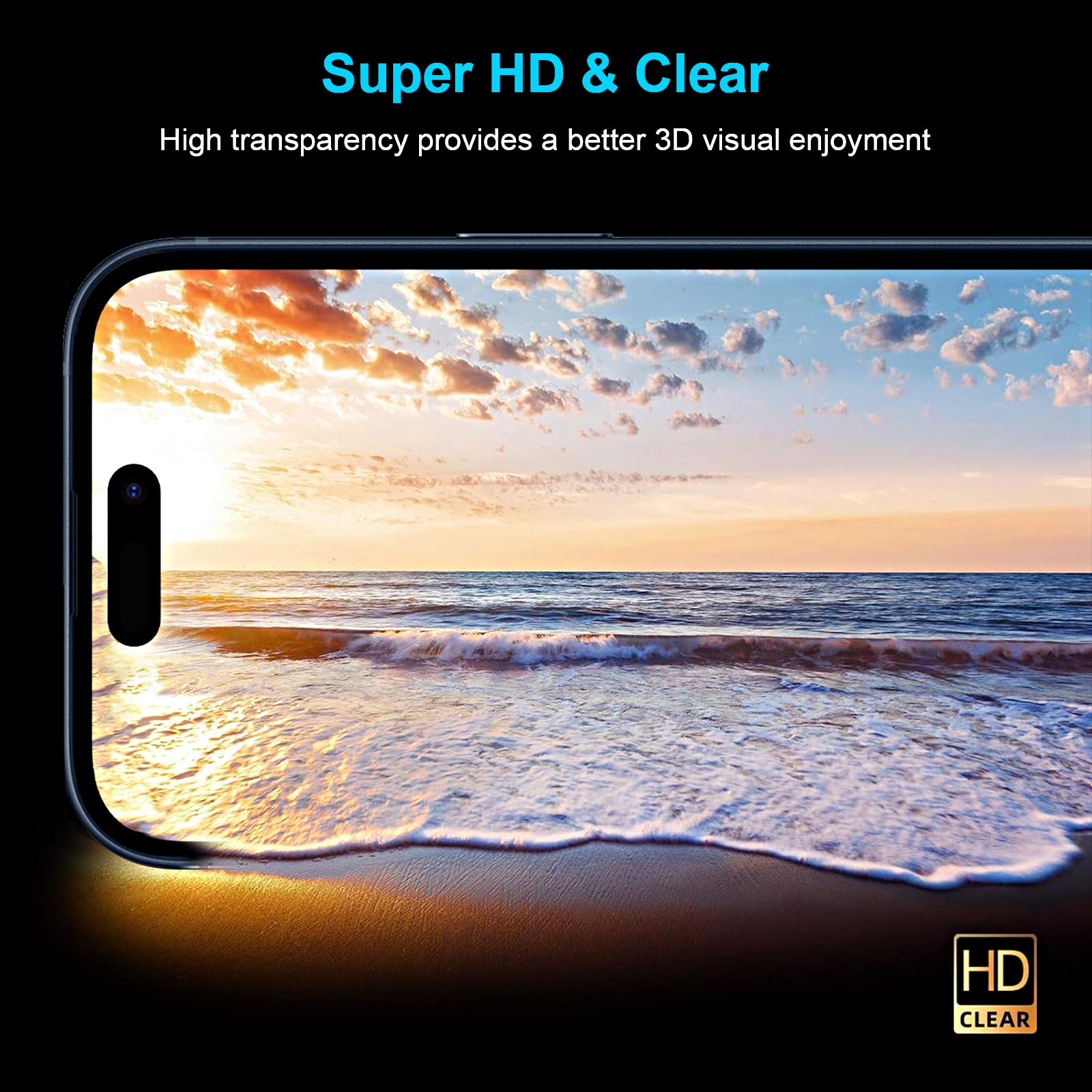 Pellicola Protettiva Anti-Spy Per IPhone 15 Pro Max 6,7" - Vetro Temperato, Pacco Da 2 - Foto 8