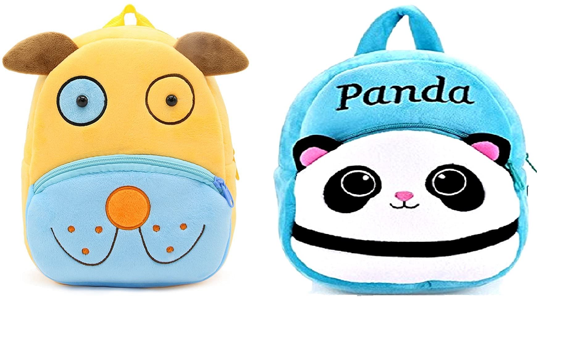 Black Hill Kids School Bag Soft Plush Backpack Cartoon Bags Mini Travel Bag for for Girls Boys Toddler Baby Cute Dog & Blue Panda-image-14