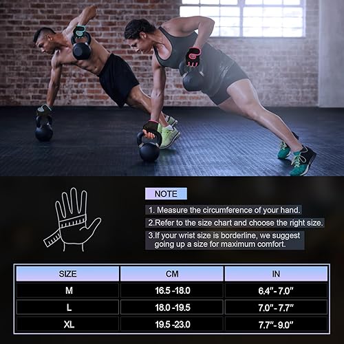 Miniatura 7 de Flammi - Guantes de ejercicio para mujer, guantes de entrenamiento fundamentales para gimnasio