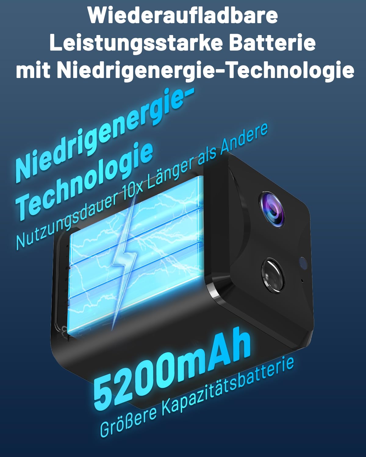 UCOCARE 4G LTE Überwachungskamera mit SIM Karte, Kamera ohne WLAN Kabellos | Überwachungskamera ohne WLAN mit Akku 5200mAh, Tragbar HD Mini Kamera, 160° Blickwinkel, HD Nachtsicht, AI Bewegungserkennung
