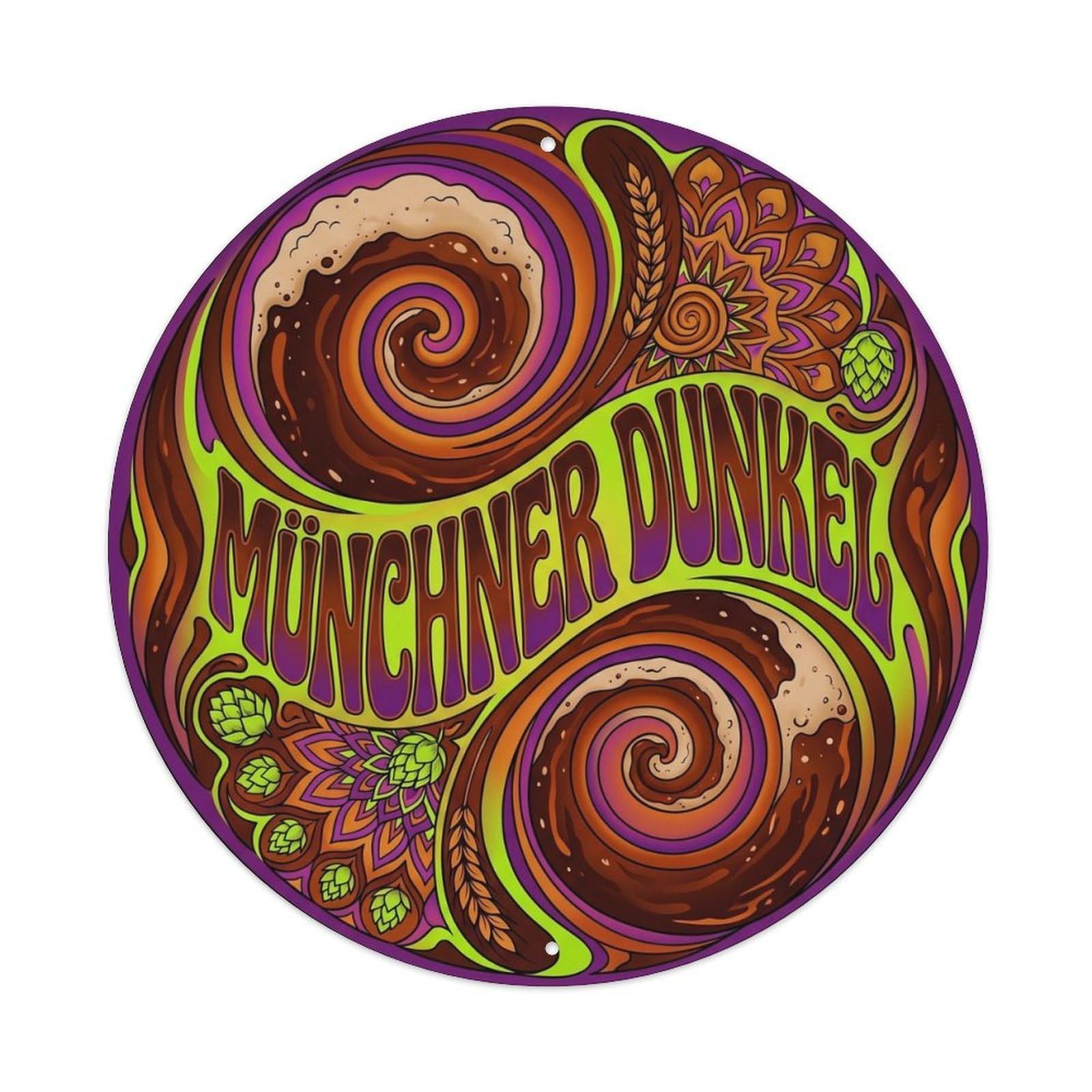 Munich Dunkel Lager Dark Beer Bavarian Taproom Classic Metal Tin Sign