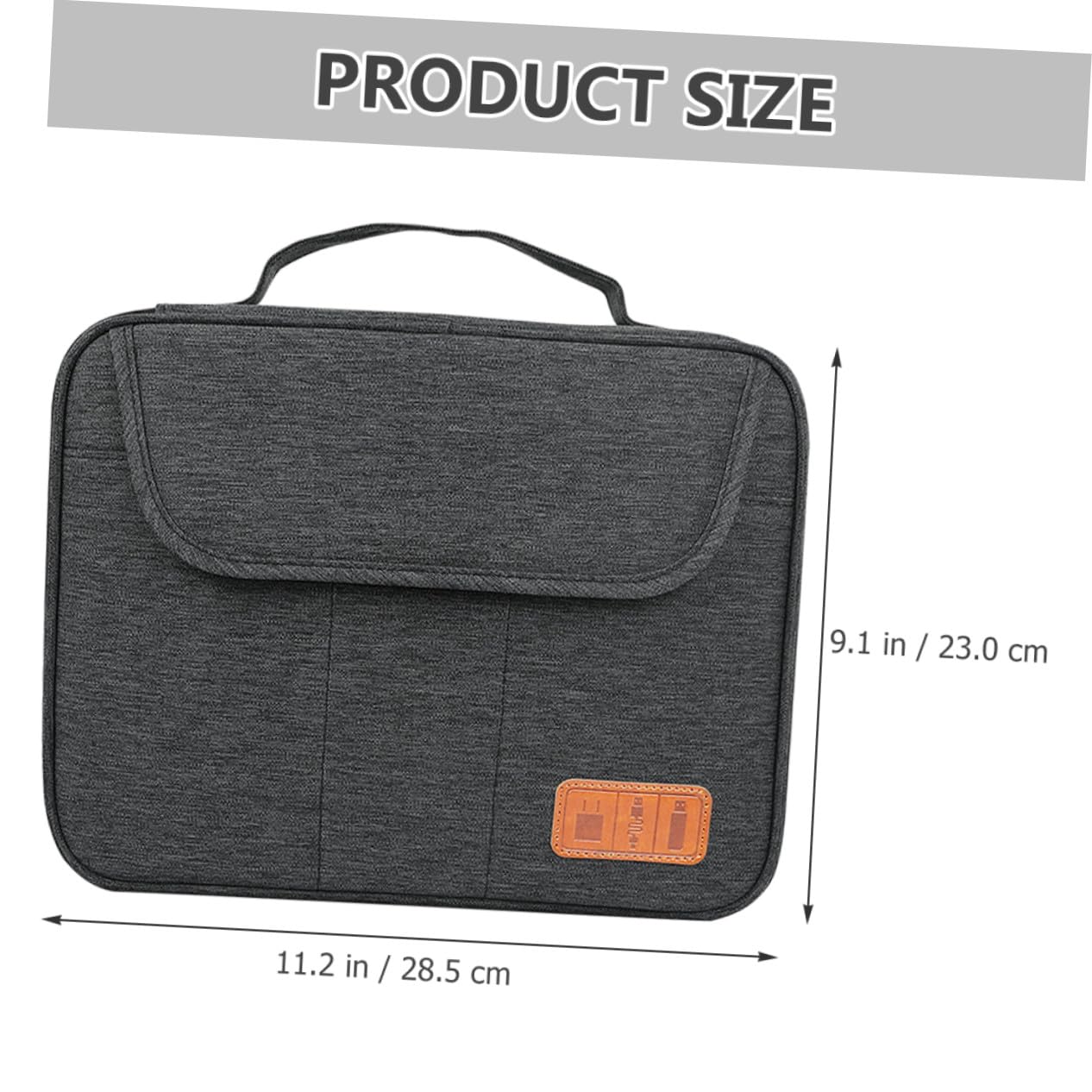 Organizer per Cavi Doppio con Maniglia Borsa da Viaggio per Accessori Elettronici Custodia Digitale Portatile Leggera Nero per Viaggi e Outdoor