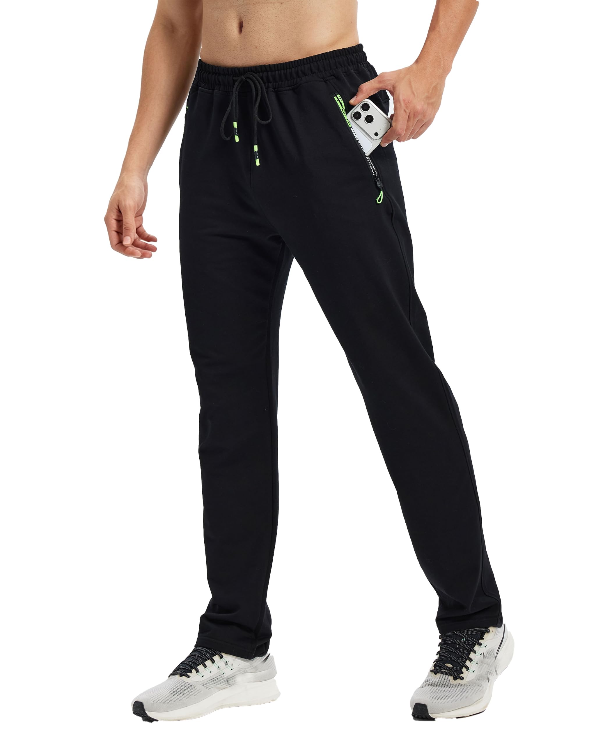 PARTICLE PLANET Jogginghose Herren Baumwolle Trainingshose Sporthose lang | Sporthose Herren Lang , Sweatpants Atmungsaktiv Freizeithose ,Leichte Trainingshose mit Reißverschluss Taschen