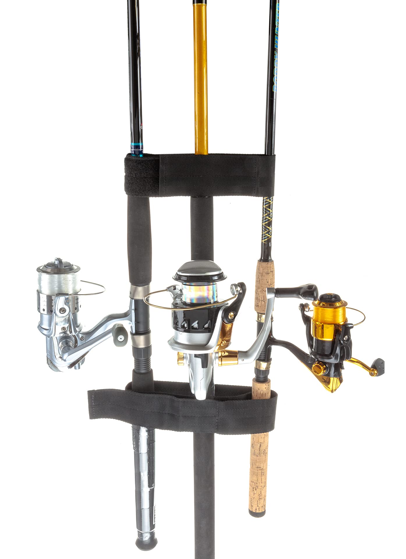 Attwood 12760-7 Boat Deck Rod Holder Set — for Up to 5 Rods, 10-Inch Handle Strap, 6-Inch Rod Tip Strap, Stainless Hardware, Black : Fishing Rod Racks : Sports & Outdoors