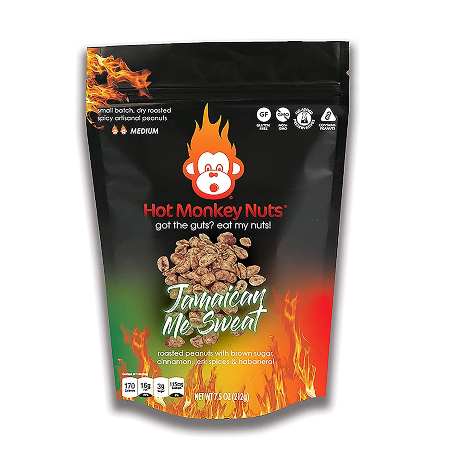 Hot Monkey Nuts Spicy Artisanal Peanuts Jamaican Me