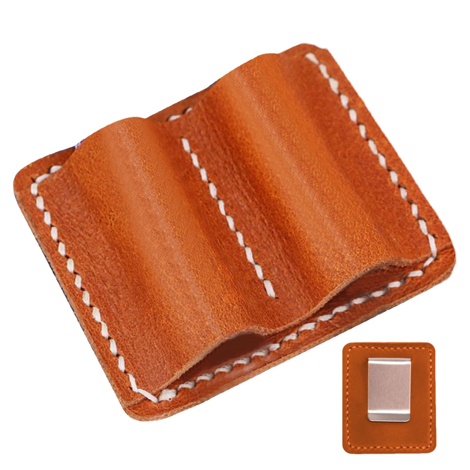 Mxshc Leather Pen Holder Loop & Ring - Anti Lost Pen Organizer, Pen Clip for Notebook/Journal, 7.5x6cm