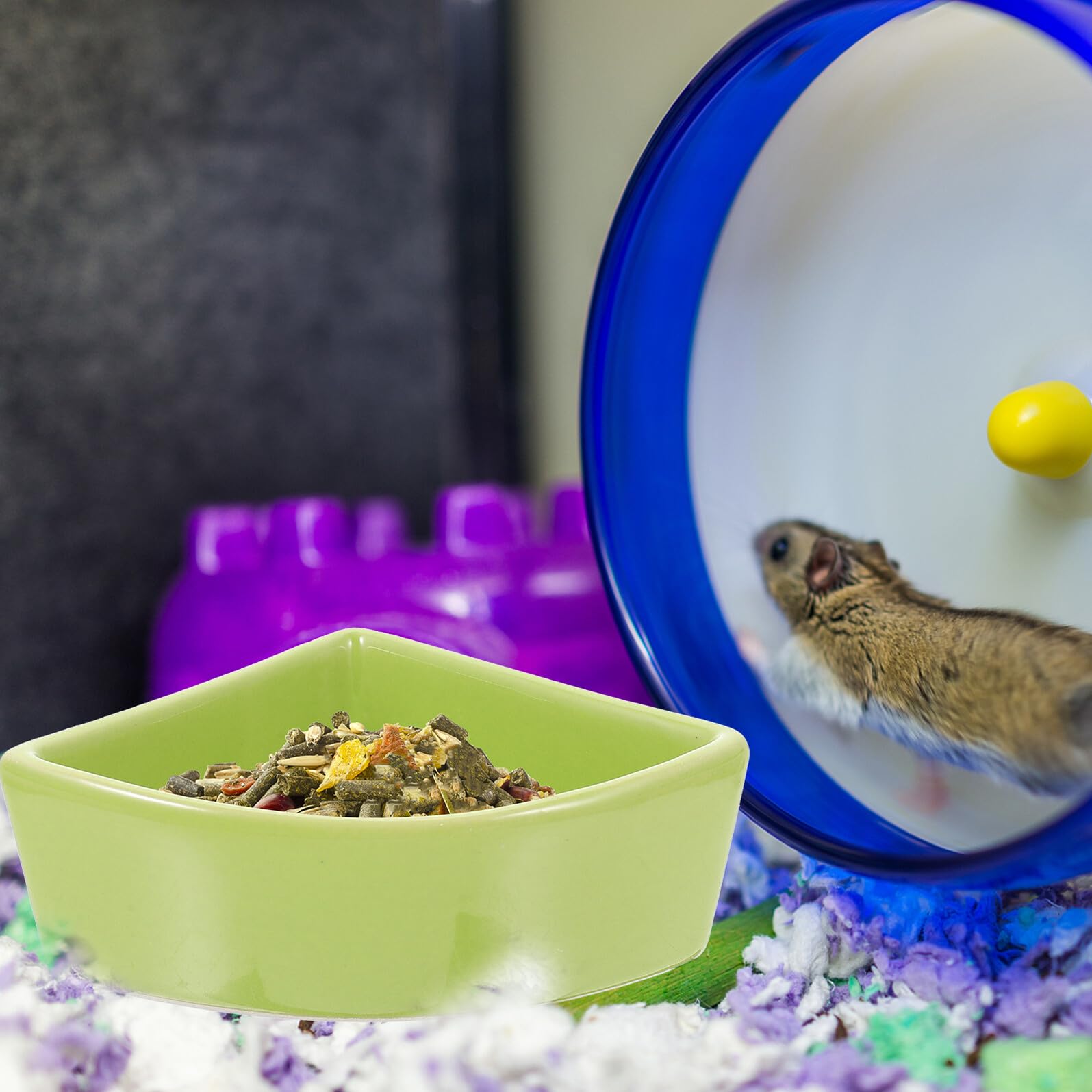 Keramik Futternapf 4 Stück für Hamster und Kaninchen