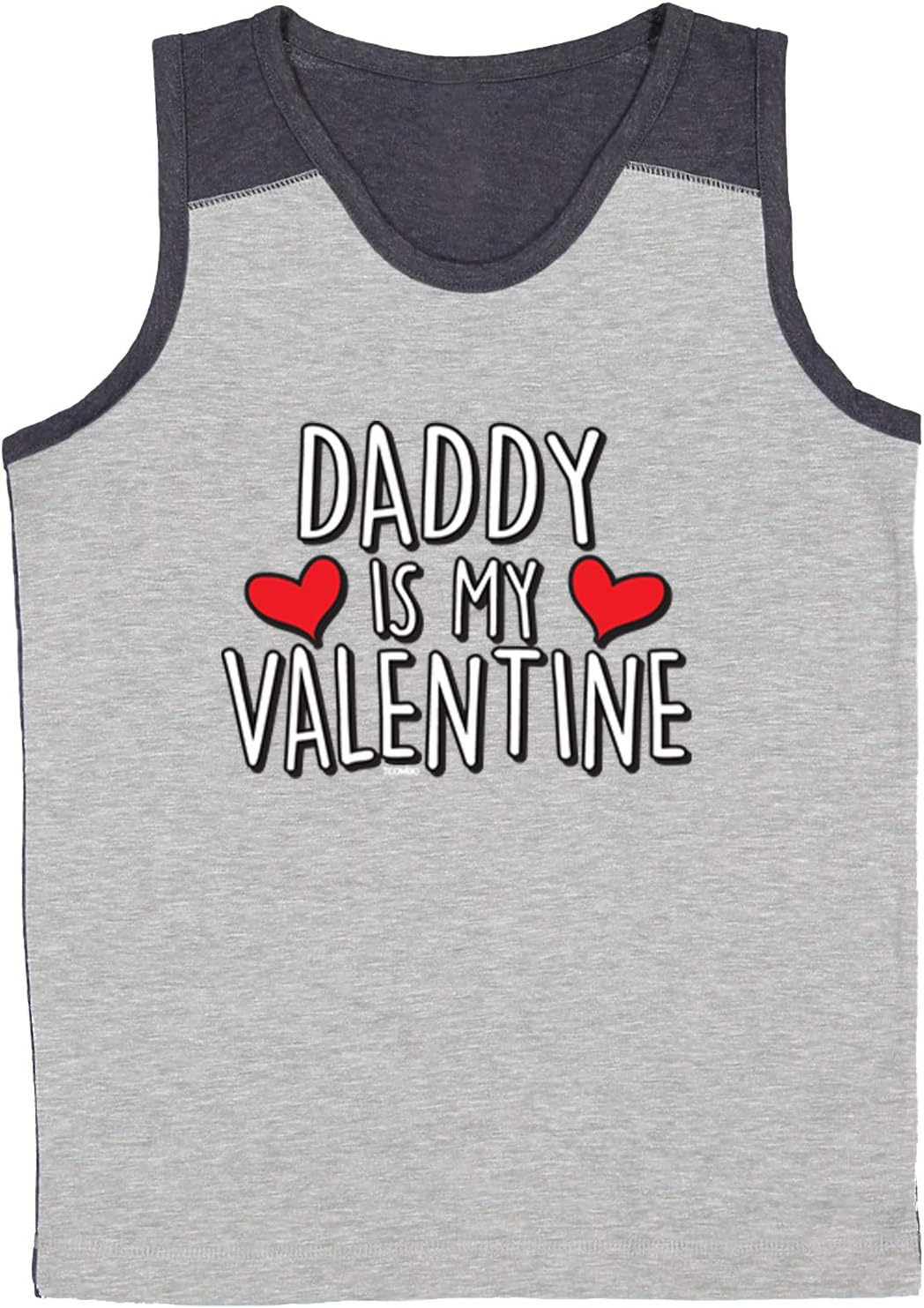 Tcombo Daddy is My Valentine - Cute Cupid Youth Contrast Back Tank Top