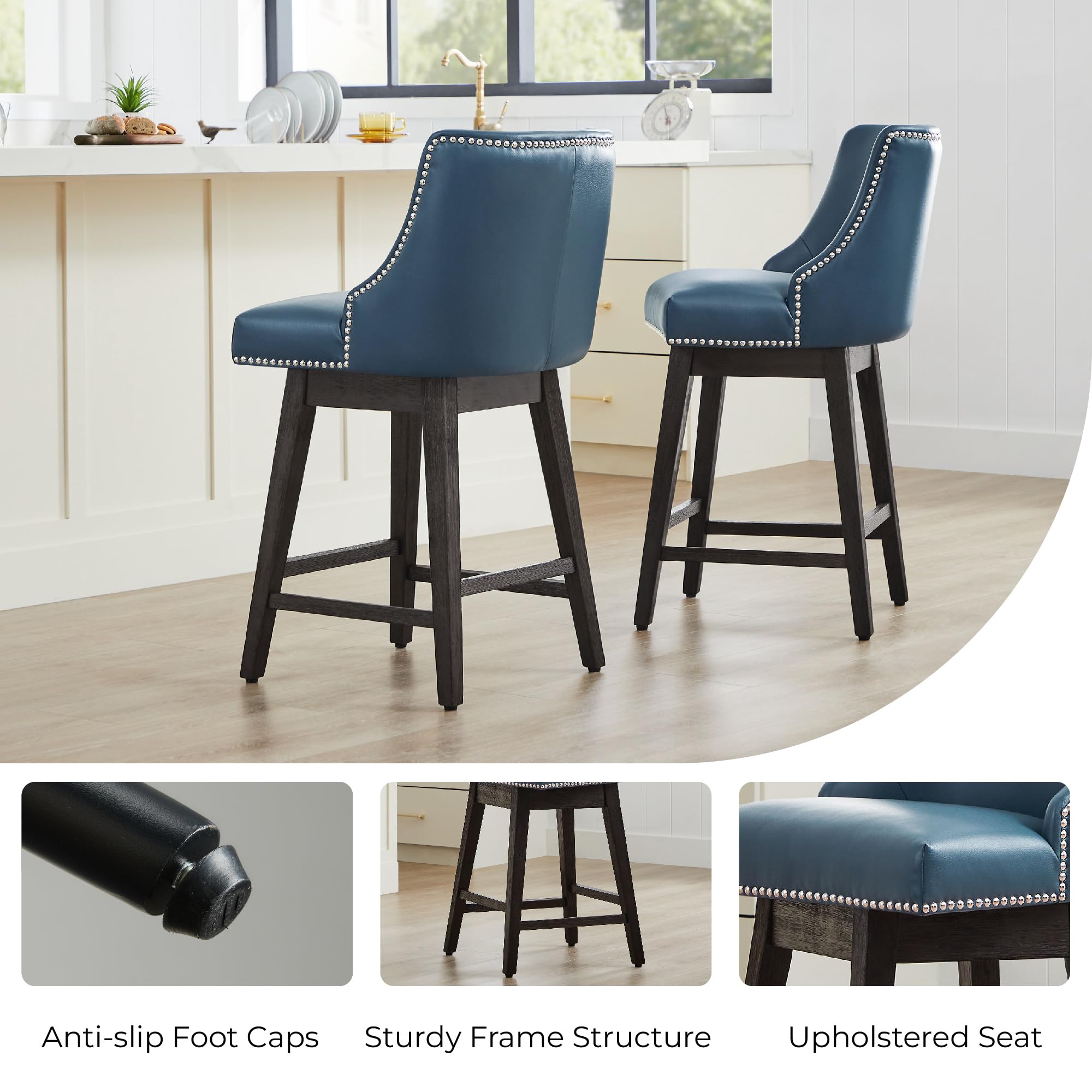 スツール Stool and Cushion for 101  Amazon.com: CHITA Counter Height Swivel Bar Stools Set of 2, FSC