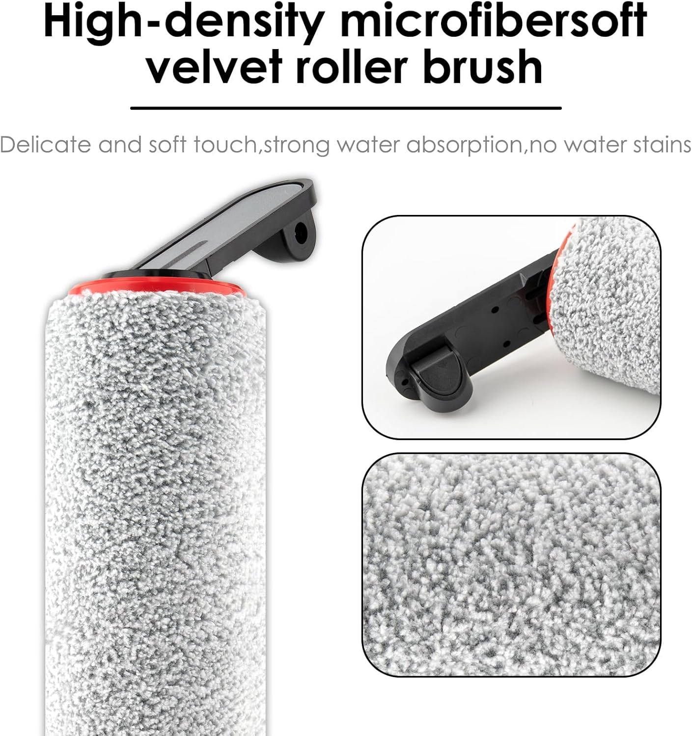(3 Pack) H14 Pro Replacement Roller Brushes for Dreame H14 Pro Wet Dry Vacuum Cleaner, Roller Brush Accessories Kit, Multi-Surface Brushes, Brush Rollers
