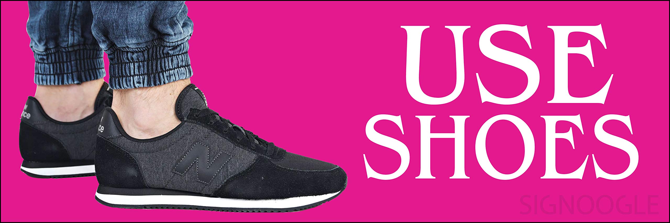 SIGNOOGLE Use Shoes Printed 3D Stickers for Wall Factory Office Or Any Other Suitable Place Multi Colored 30.50 x 10.00 cm Pack of 2