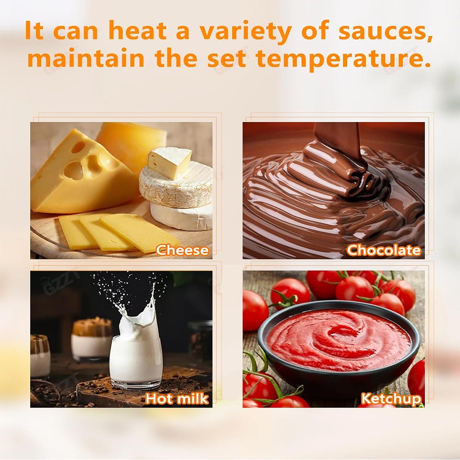 Commercial Hot Fudge Warmer, Electric Cheese Dispenser with Indicator Light, Adjustable Temperature Range and 5L Large Capacity, Removable Pump Head and Easy to Cleaning, for Kitchen, Cake Shop