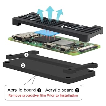 Aluminum Passive Cooling Case for Raspberry Pi Zero 2 W (2W01)