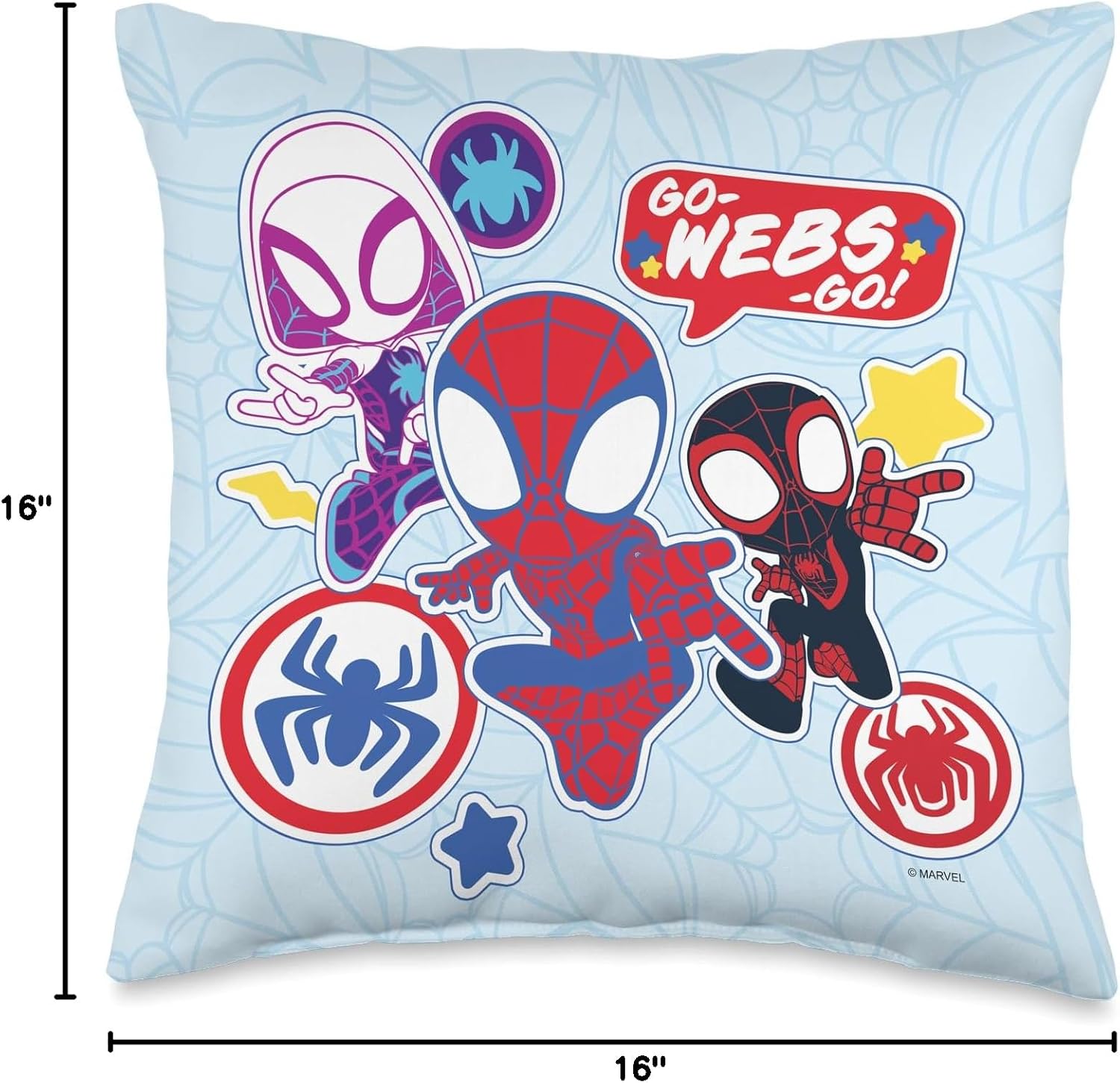 Marvel Spidey and His Amazing Friends Spidey Team Go Throw Pillow