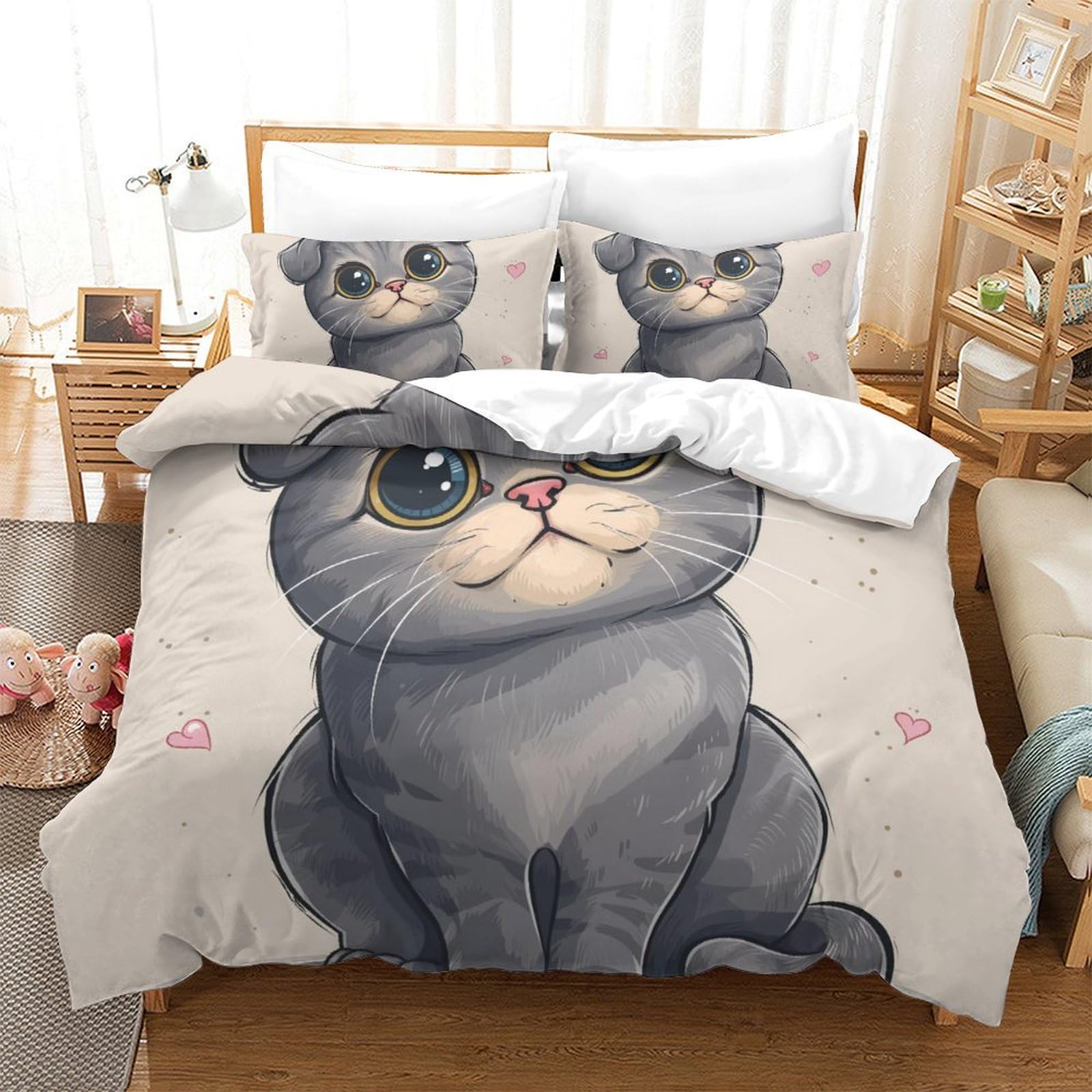 Housse de couette American Shorthair 3D pour créer un cocon douillet dans une chambre d'ado