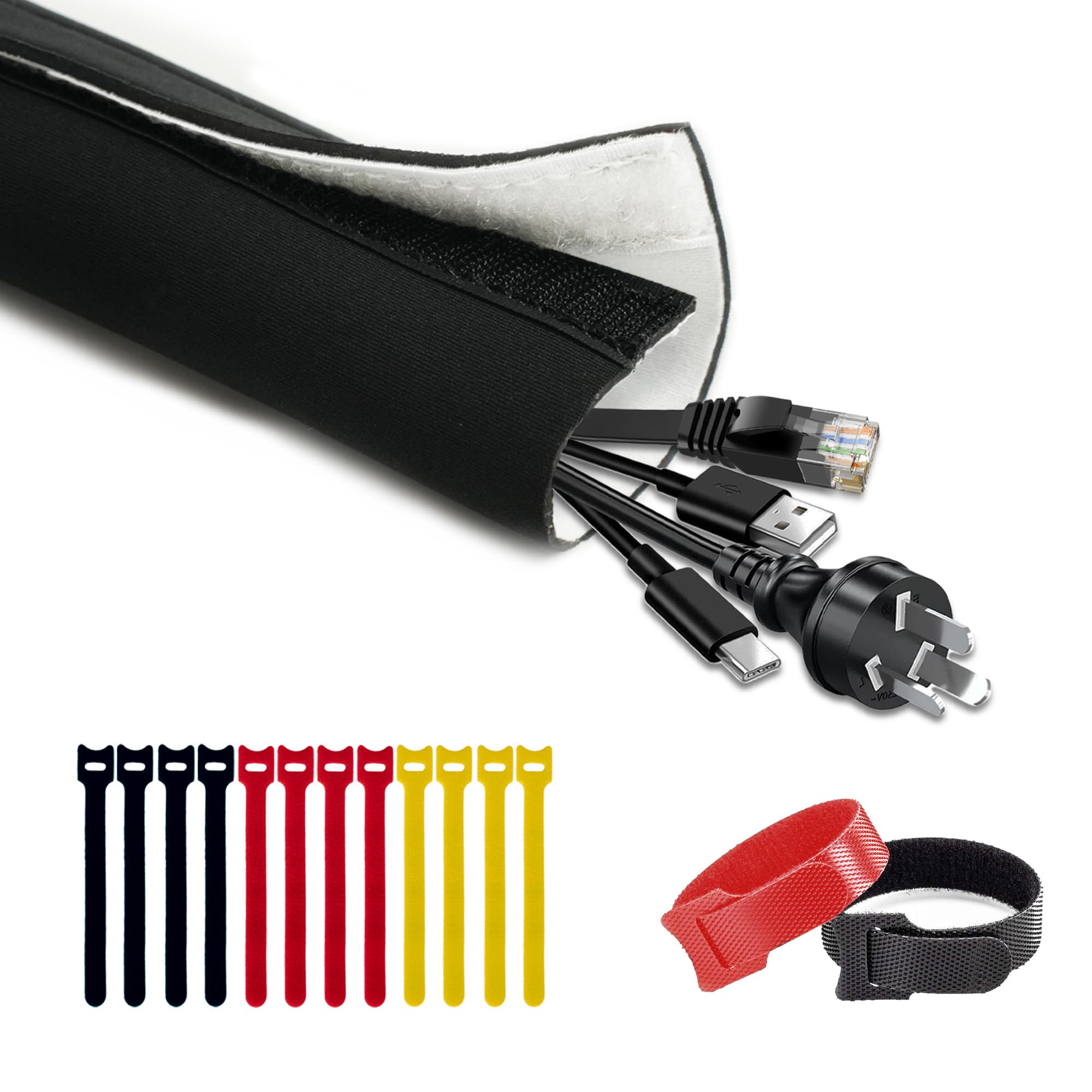 Cable Management Sleeve - Organize Cables FREE SHIPPING -1 Cable Management Sleeve - Organize Cables FREE SHIPPING -1