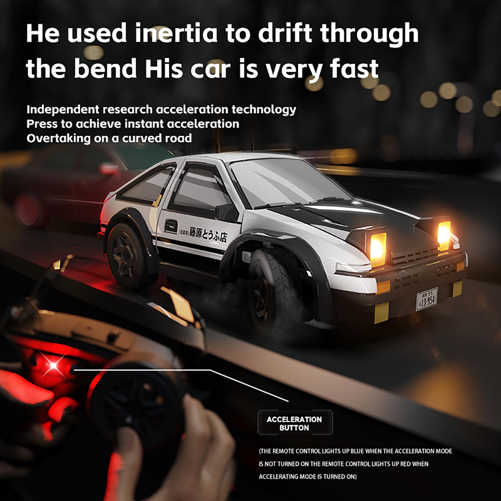 Amazon.com: JIKEFUN RC Drift Car New AE86 Mini Desktop Remote