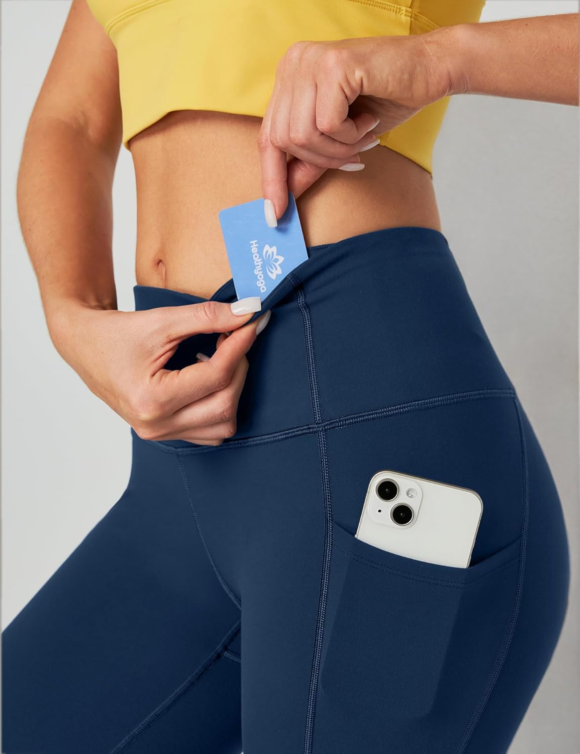 Heathyoga Capri Leggings for Women High Waisted Capri Leggings with Pockets for Women Tummy Control Yoga Pants Women - Image 6