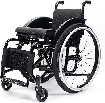 Lightweight Aluminum Alloy Wheelchair,Removable Wheelchair,Folding Wheelchair,Sports Wheelchair,Suitable for Adults and Elderly PeopleSizeSeat Width 42cm,ColorBlack