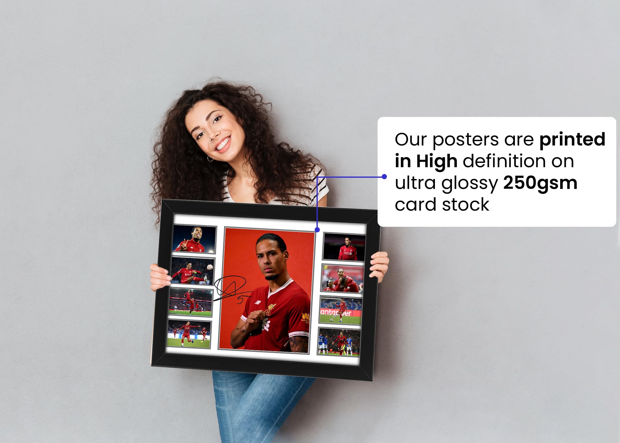 Virgil van Dijk (Liverpool FC) Signed Poster Print, Limited Edition Autograph Fan Gift - Image 4