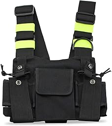 Sacs de Harnais de Poche de Poche de Talkie-walkie de Radio emballent Le Sac à Dos Holster Radios bidirectionnelles Mallette de Transport Accessoire Titulaire (Vert)
