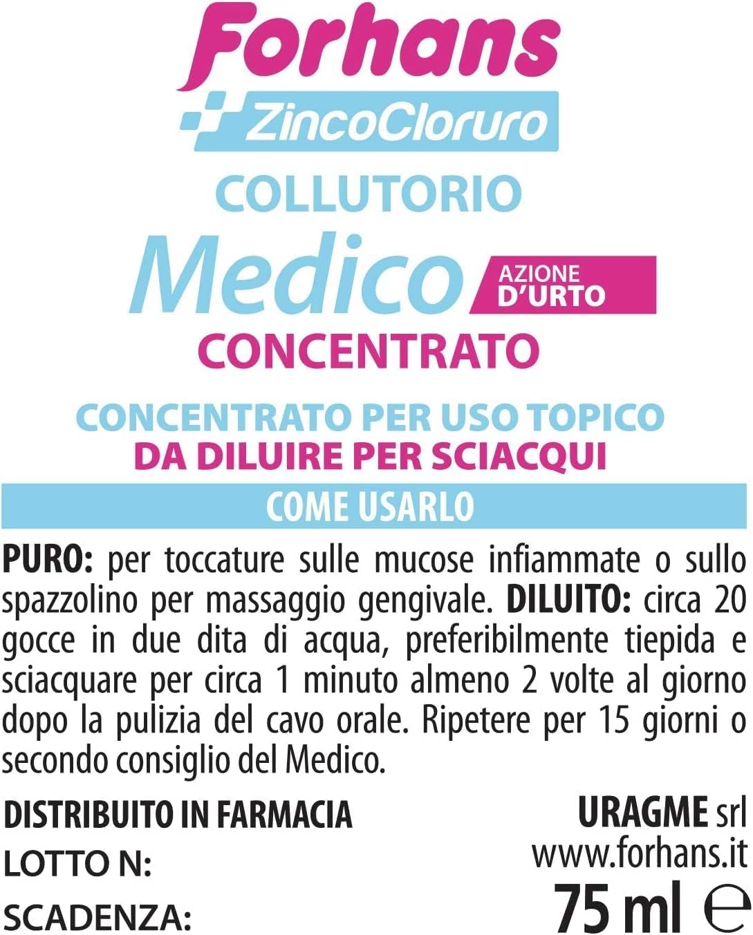 Forhans Collutorio Medico Concentrato 75ml