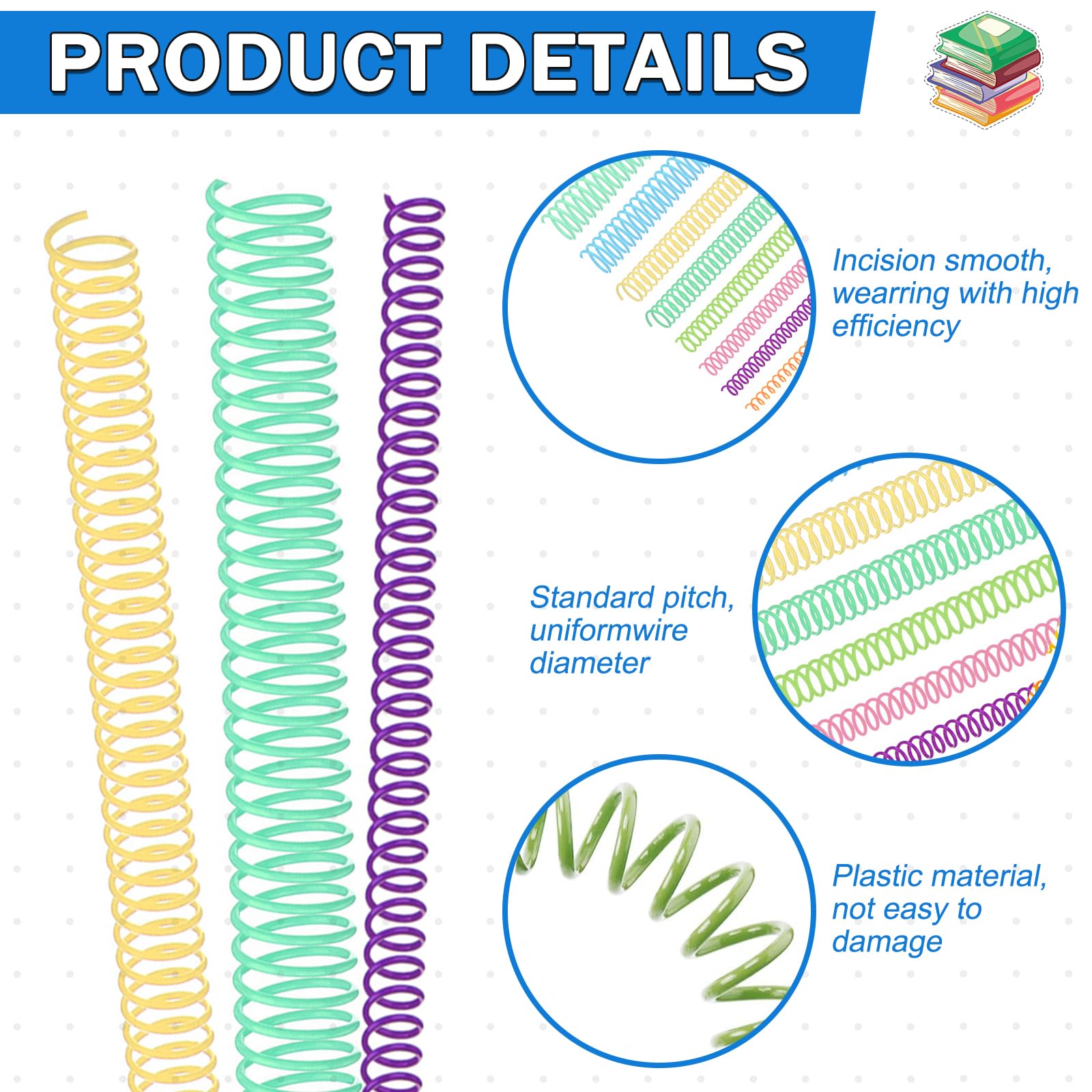 120 Pack Plastic Spiral Binding Coils Binder Binding Djibouti - View #9