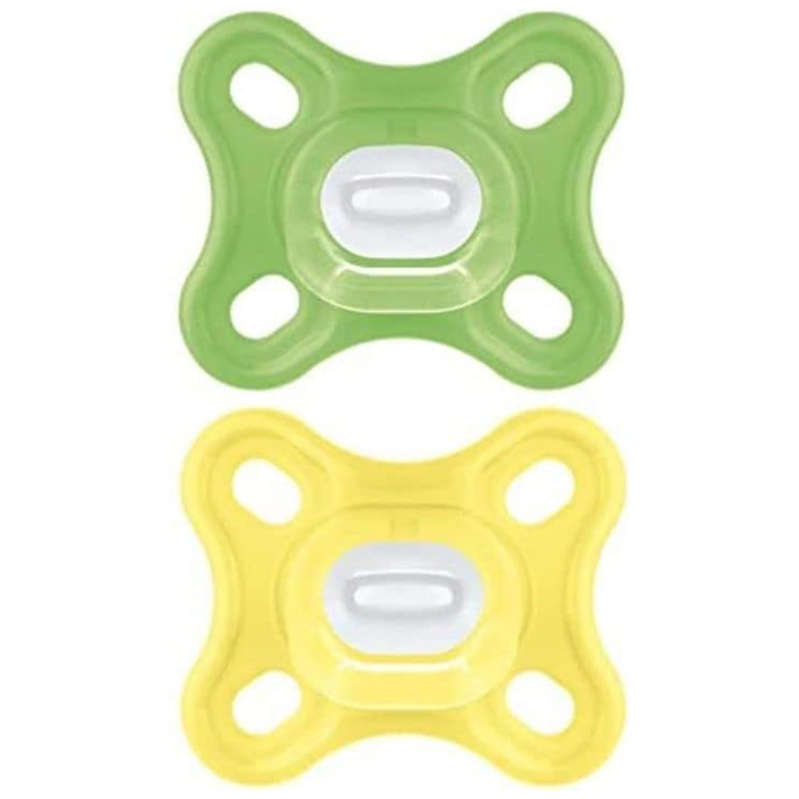 MAM Comfort Soothers | 0-3 Months | 2 Pack | Newborn Dummies | Comes in Dummy Steriliser Case | Sustainable Materials | Baby Accessories for Newborn | Color May Vary