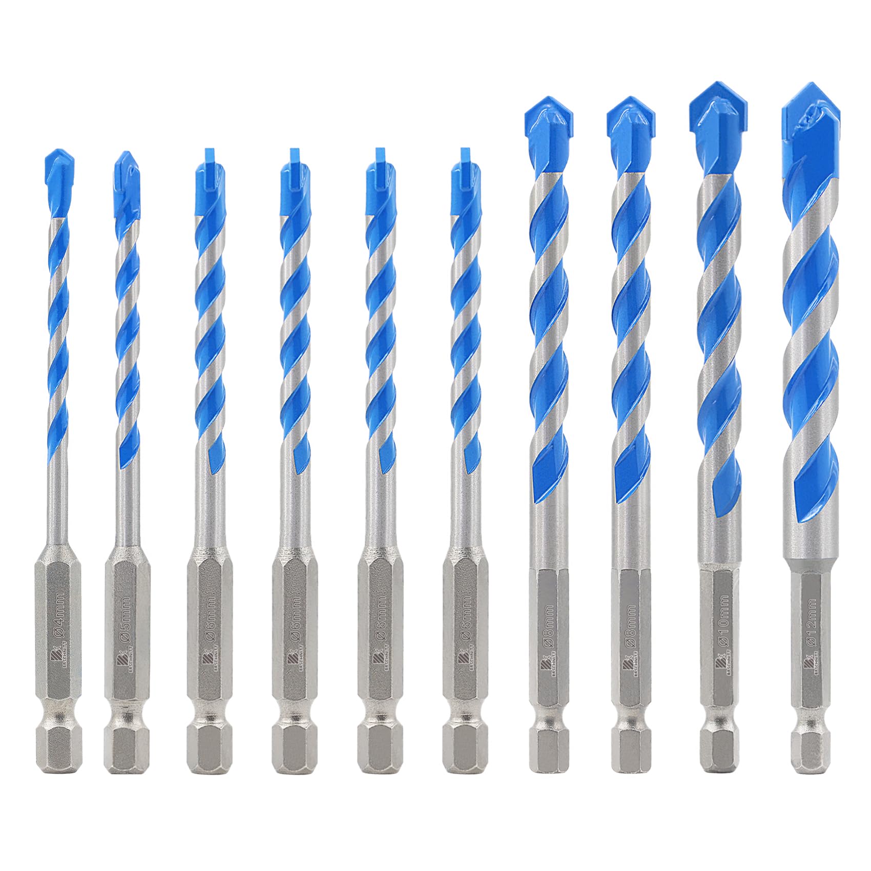 Masonry Drill Bit Set - 10 Sizes for Concrete & More -7 Masonry Drill Bit Set - 10 Sizes for Concrete & More -7