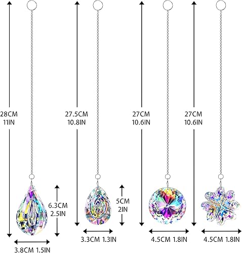 Miniatura 7 de Atrapasoles de prismas de cristal arcoíris para colgar en interiores y ventanas