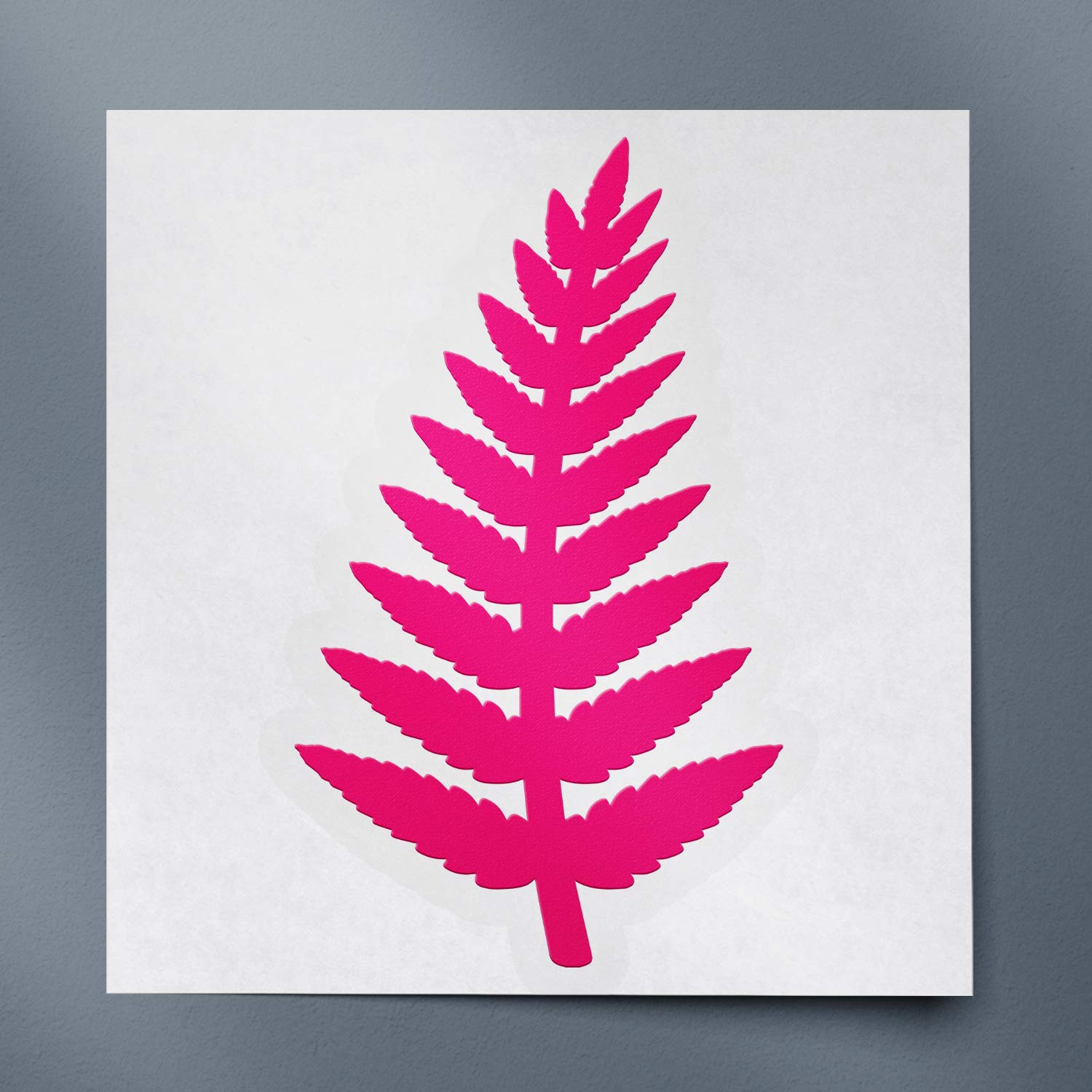 ANGDEST Fern Silhouette (Pink) (Set of 2) Premium Waterproof Vinyl Decal Stickers for Laptop Phone Accessory Helmet Car Window Bumper Mug Tuber Cup Door Wall Decoration
