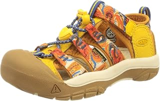 Newport H2 Closed Toe Water Sandal, Orange Peel/Yellow, 12 US Unisex Little Kid