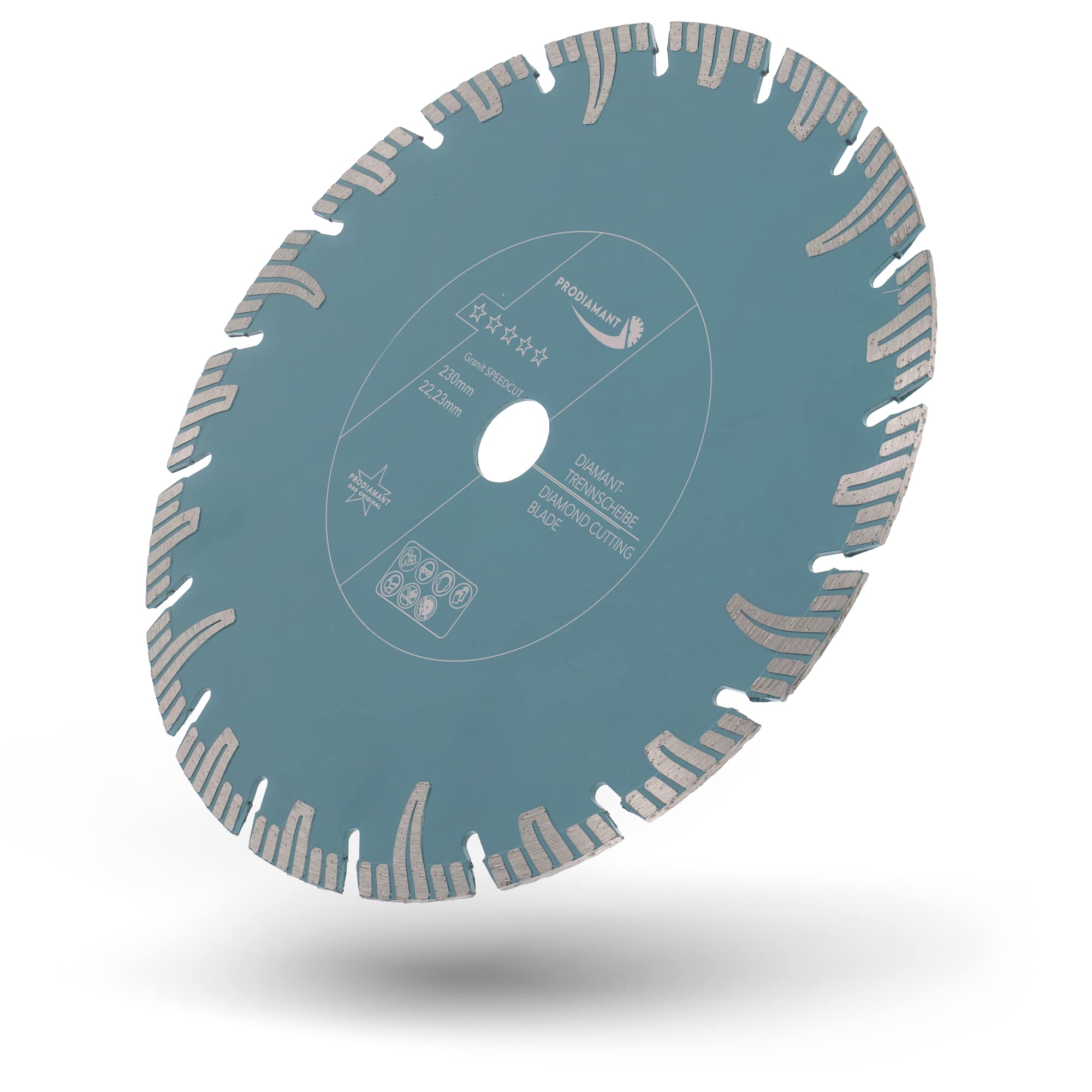 PRODIAMANT Disco Diamantato Professionale Granito Taglio Superveloce 230 mm x 22,2 mm Disco da Taglio Diamantato