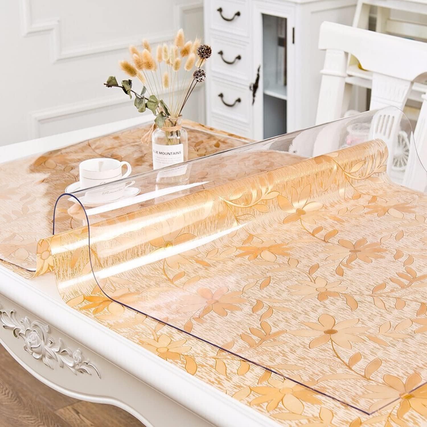 Pellicola protettiva trasparente lavabile e adatta per alimenti, 2 mm, 110 x 200 cm, materiale PVC