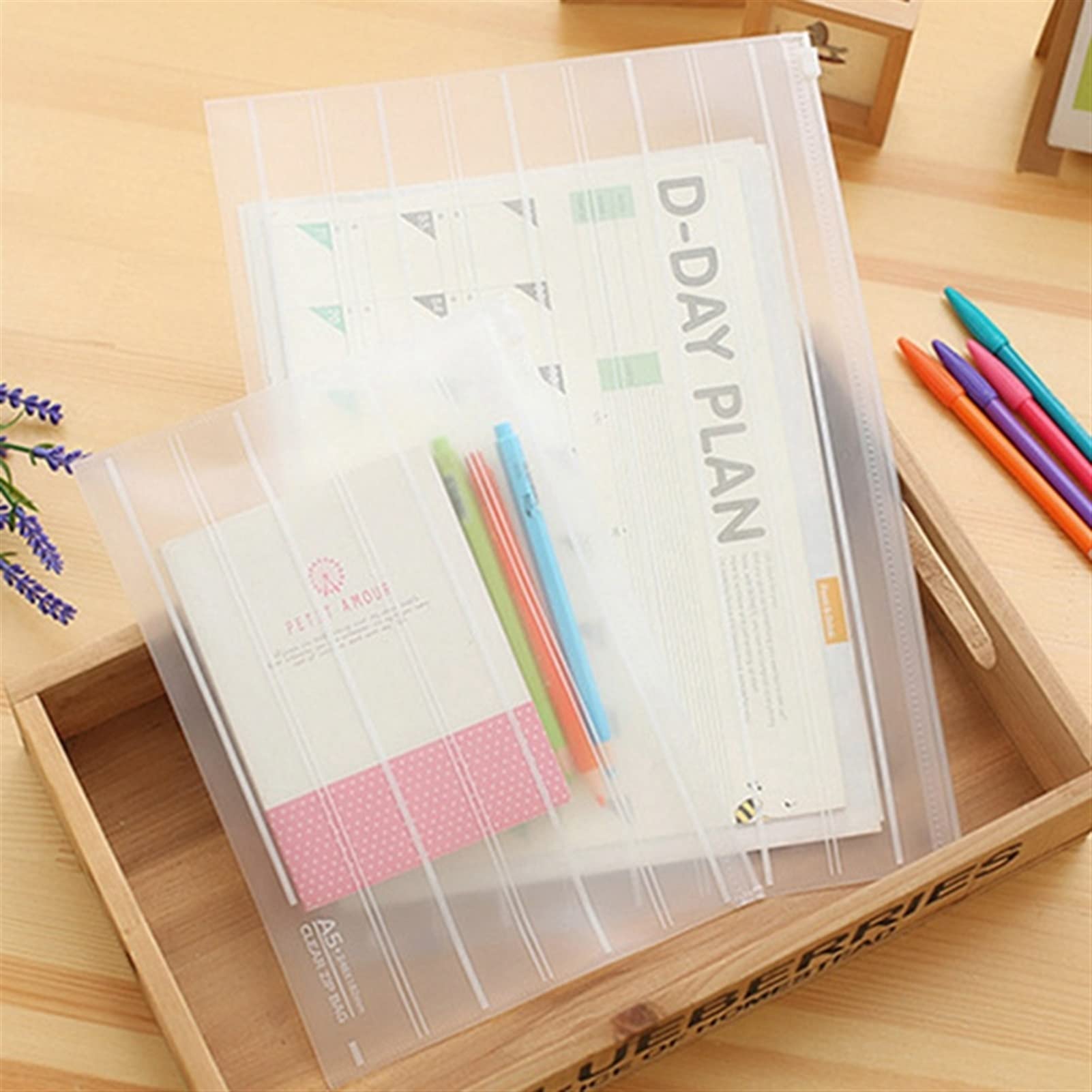 Portapapeles 10 PCS Bolsa de Almacenamiento Suministro de Oficina de la Escuela Suministro Transparente Lámina Suelta Cuaderno Zumpa Autocelera Bolsa de Soporte de Archivo Tableros con
