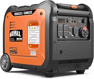 GENMAX GM5500i 5500W Portable Inverter Generator - Quiet 60dB, Eco Mode, EPA Compliant for Home Backup & RV Camping