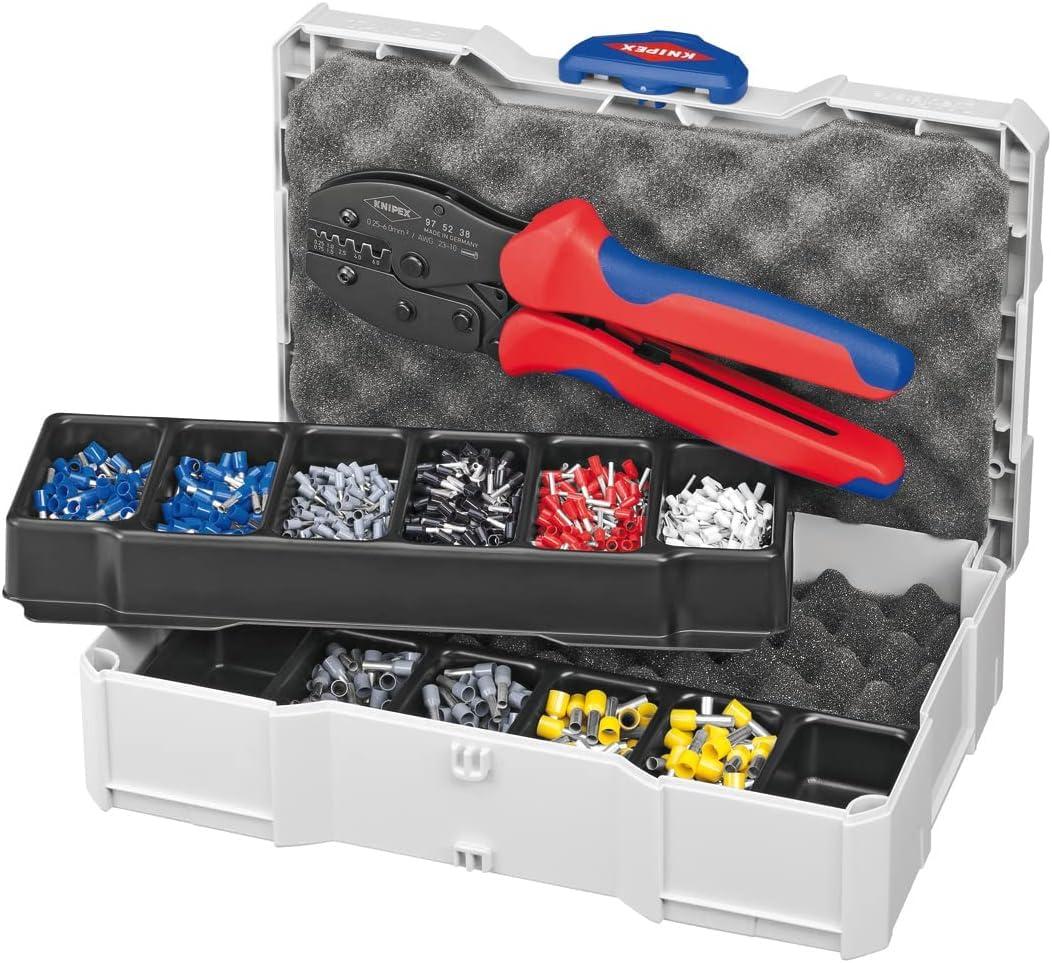 KNIPEX Artykuły do zagniatania do tulejek kablowych 8 części 265 mm, 97 90 23