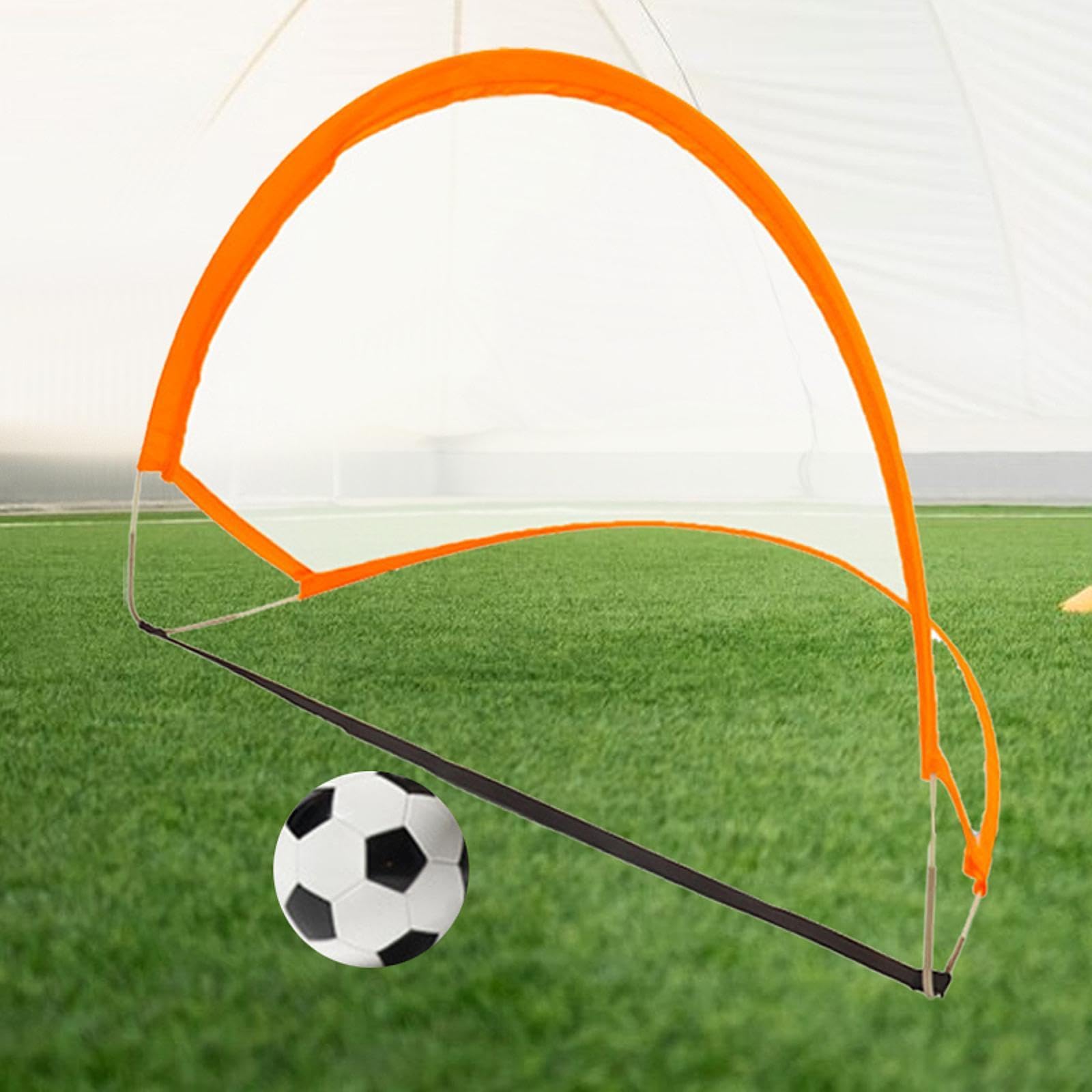 Fancyes 2Pcs Kids Soccer Goals Football Goal Post Easy Folding Portable Net Fun Outdoor Sports Games Mini Soccer Goals Set for Garden, 75 x 65 x 65 cm