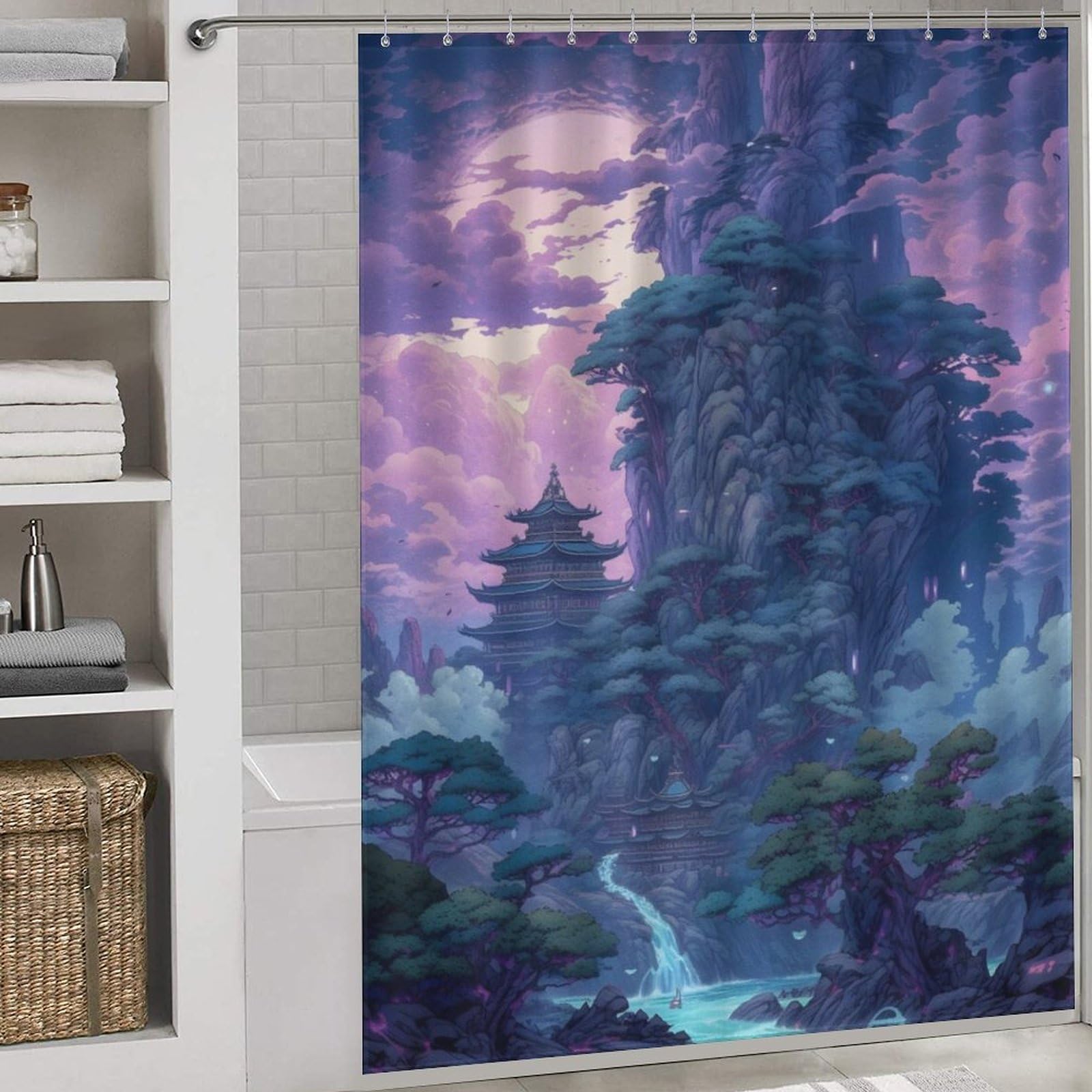 Rideaux de salle de bain lavables pour toute la famille 163x180cm