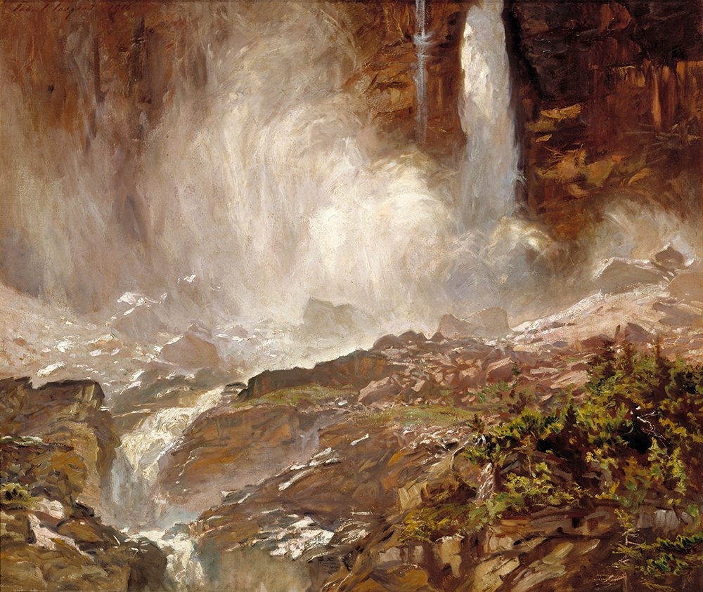 Póster mate Yoho Falls de John Singer Sargent, impresión artística de calidad mediana